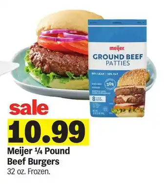 Meijer Meijer 1/4 Pound Beef Burgers offer