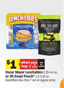 Meijer Oscar Mayer Lunchables 2.25-4.4 oz. or Oh Snap! Pouch* 1.5-3.25 oz offer