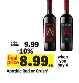 Meijer Apothic Red or Crush offer