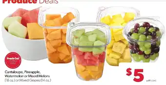 Family Fresh Market Fresh Cut Cantaloupe, Pineapple, Watermelon or Mixed Melons or Mixed Grapes offer