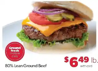 Family Fresh Market 80% Lean Ground Beef offer