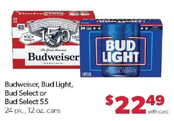 Family Fresh Market Budweiser, Bud Light, Bud Select or Bud Select 55 offer