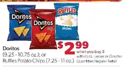 Family Fresh Market Doritos or Ruffles Potato Chips offer