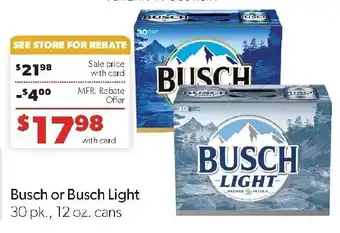 Family Fresh Market Busch or Busch Light offer