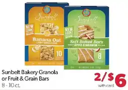 Family Fresh Market Sunbelt Bakery Granola or Fruit & Grain Bars offer