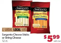 Family Fresh Market Sargento Cheese Sticks or String Cheese offer