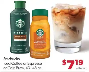 Family Fresh Market Starbucks Iced Coffee or Espresso or Cold Brew offer