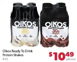 Family Fresh Market Oikos Ready To Drink Protein Shakes offer