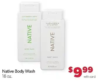 Family Fresh Market Native Body Wash offer