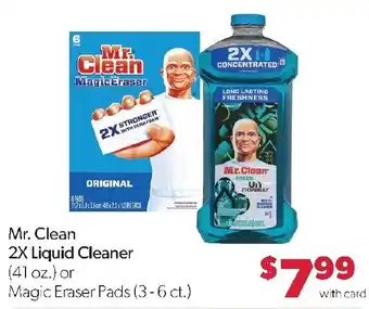 Family Fresh Market Mr. Clean 2X Liquid Cleaner or Magic Eraser Pads offer
