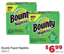 Family Fresh Market Bounty paper napkins offer