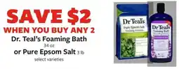 Fareway Dr Teal's Foeming Bath or Pure Epsom Salt offer