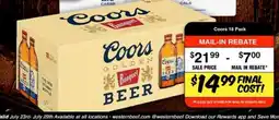 Western Beef Coors golden banquet beer offer