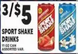 Associated Sport Shake Drinks offer