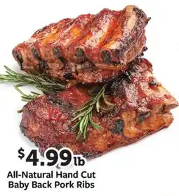 Fareway All-Natural Hand Cut Baby Back Pork Ribs offer