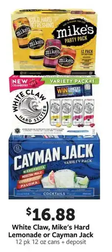 Fareway White Claw, Mike's Hard Lemonade or Cayman Jack offer