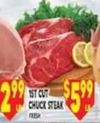 Associated 1st cut chuck steak offer