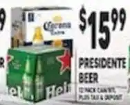 Associated Presidente Beer offer