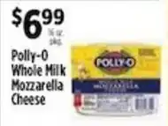 Pioneer Supermarkets Polly-o whole milk mozzarella cheese offer