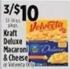 Pioneer Supermarkets Kraft Deluxe Macaroni & Cheese or Velveeta Only offer