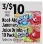 Pioneer Supermarkets Kool-Aid Jammers Juice Drinks offer