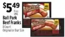 Pioneer Supermarkets Ball Park Beef Franks offer