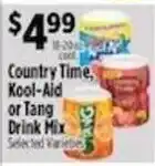 Pioneer Supermarkets Country Time, Kool-Aid or Tang Drink Mix offer