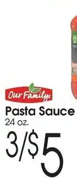 Family Fare Our Family Pasta Sauce offer