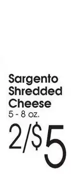 Family Fare Sargento shredded cheese offer