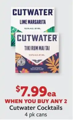 Fareway Cutwater Cocktails offer