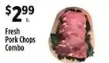 Pioneer Supermarkets Fresh Pork Chops Combo offer