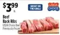 Pioneer Supermarkets Usda Choice Beef Back Ribs offer