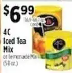 Pioneer Supermarkets 4C Iced Tea Mix or Lemonade Mix offer