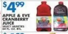 Associated Apple & Eve Cranberry Juice offer