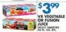 Associated V8 vegetable or fusion juice offer