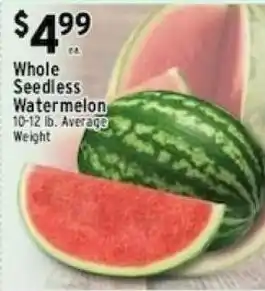 Met Foodmarkets Whole Seedless Watermelon offer