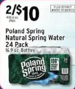 Met Foodmarkets Poland Spring natural spring water offer