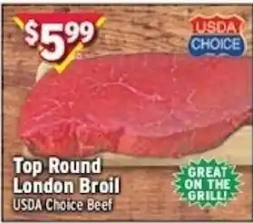 Met Foodmarkets Top Round London Broil USDA Choice Beef offer
