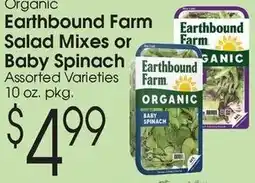 Family Fare Earthbound Farm Salad Mixes or Baby Spinach offer