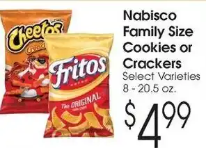 Family Fare Nabisco family size cookies or crackers offer