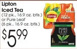 Family Fare Lipton Iced Tea or Pure Leaf offer