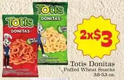 Supermercado Nuestra Familia Totis Donitas Puffed Wheat Snacks offer