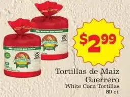 Supermercado Nuestra Familia Guerrero White Corn Tortillas offer