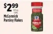 Pioneer Supermarkets McCormick Parsley Flakes offer