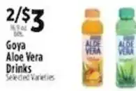 Pioneer Supermarkets Goya Aloe Vera Drinks offer