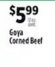 Pioneer Supermarkets Goya Corned Beef offer
