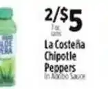 Pioneer Supermarkets La Costeña Chipotle Peppers In Adobe Sauce offer