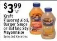 Met Foodmarkets Kraft Flavored Aioli, Burger Sauce or Buffalo Style Mayonnaise offer