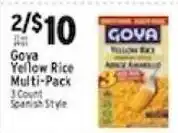 Met Foodmarkets Goya Yellow Rice Multi-Pack offer
