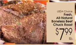 Family Fare Usda choice fresh all-natural boneless beef chuck roast offer